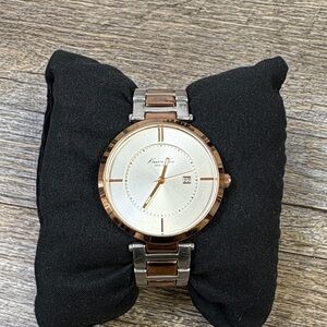 ⌚ Kenneth Cole New York Two-Tone Rose Gold & Silver Watch | Date Window